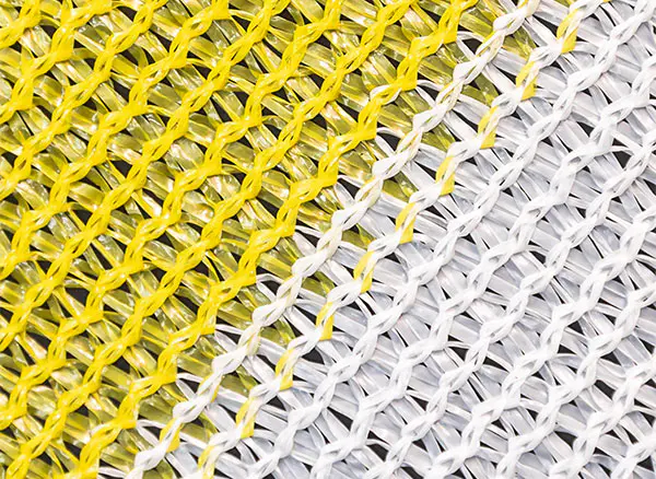 yellow white shade net